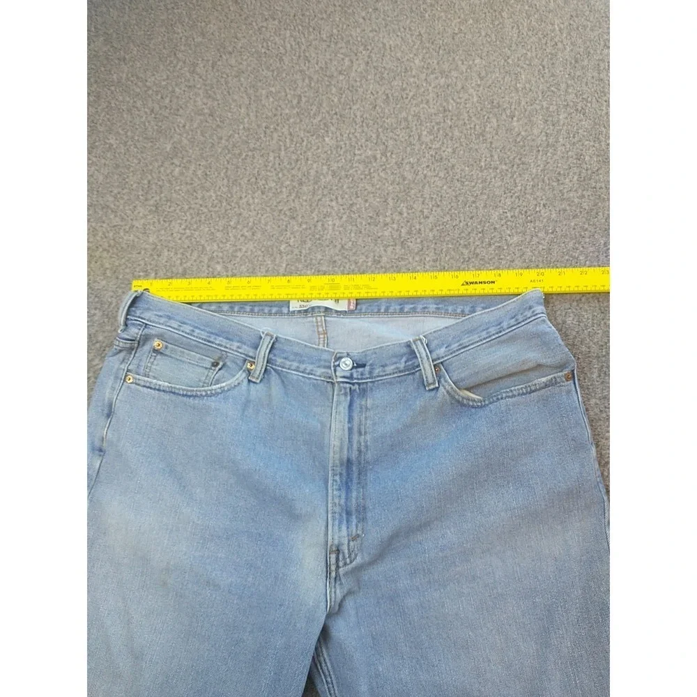 Levis 550 Relaxed Fit Mens Light Wash Blue Denim Jeans W40 L29 Tapered Leg